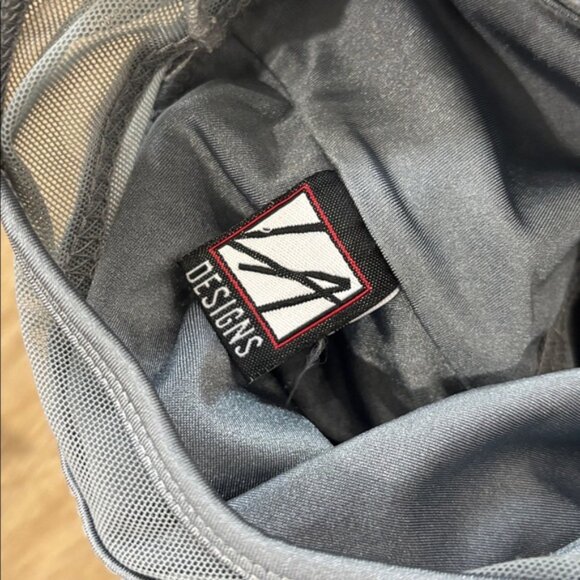 LA Designs Jr. Gray Dance Costume with Long Skirt | Open Back | youth Junior - Picture 7 of 8